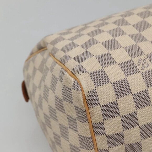 LOUIS VUITTON Damier Azur Speedy 30 Hand Bag N41533 LV Auth 129882 - Picture 4 of 16